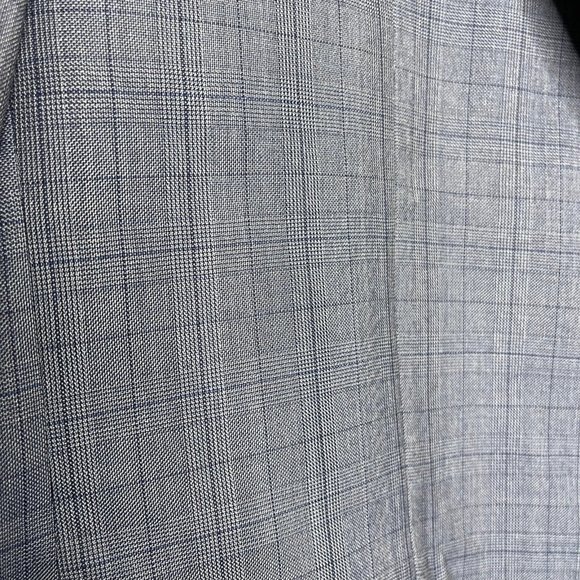 Banana Republic Blue Plaid Wool Blazer Sport Coat Size 44  Guabello - Picture 4 of 6